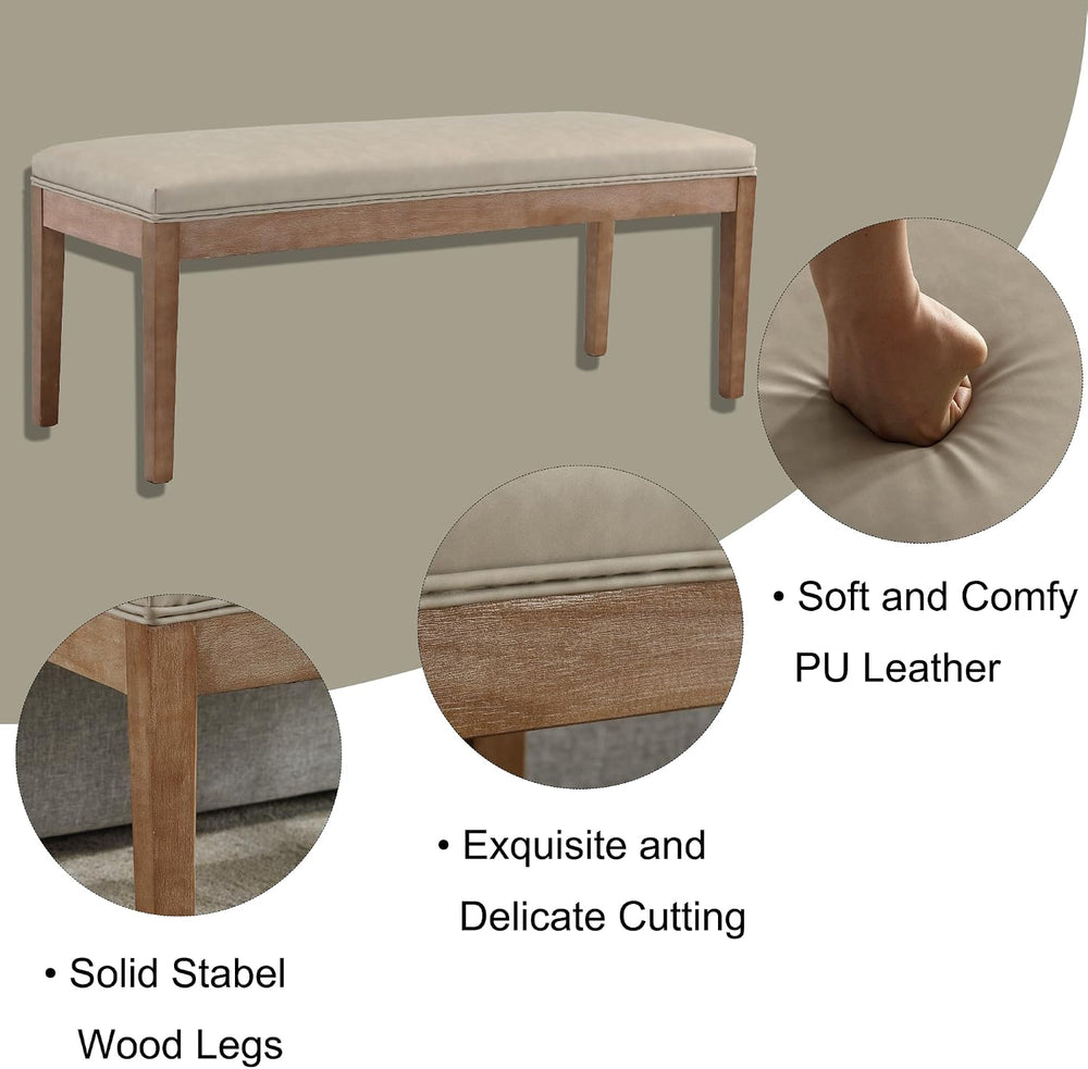 LZAREAL Upholstered Entryway Bench Modern Shoe Benches for Hallway Porch Bedr...