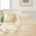 LANE LINEN Pillow Case Covers King Set of 2 100% Egyptian Cotton Sateen Soft Cool & Smooth 1000 Thread Count Cases - Ivory