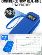 Insulin Cooler Travel Case TSA Approved, Temperature Display Insulin TravelCase, Portable Insulin Pen Cooler Travel Case for Insulin Ice Pack, Travel Diabetic Supplies (Blue)