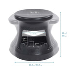 ECR4Kids Active Storage Wobble Stool, 15in Seat Height, Children's Furniture, Black