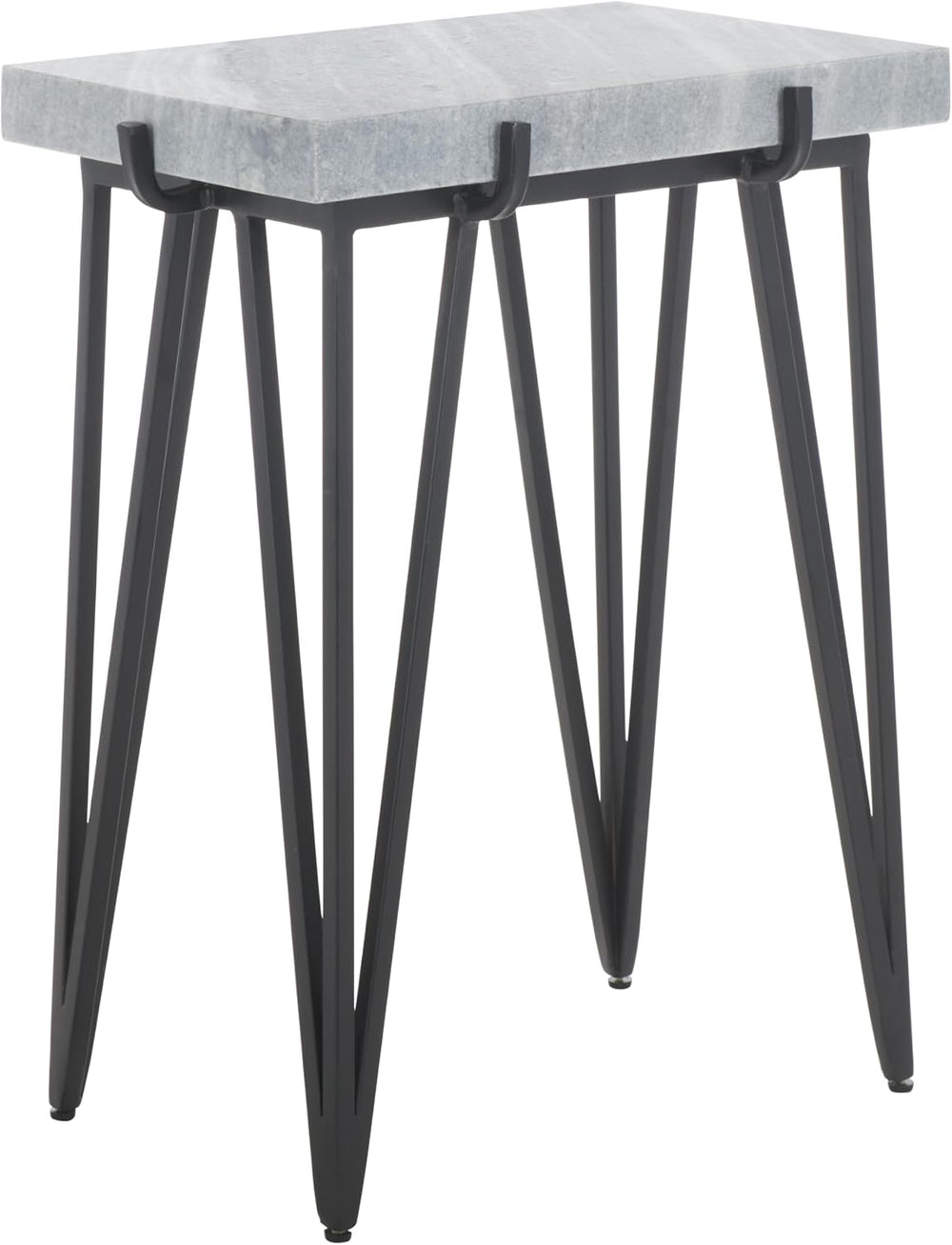SAFAVIEH Home Collection - Rolf Accent Table, Rectangular Marble Side Table w...