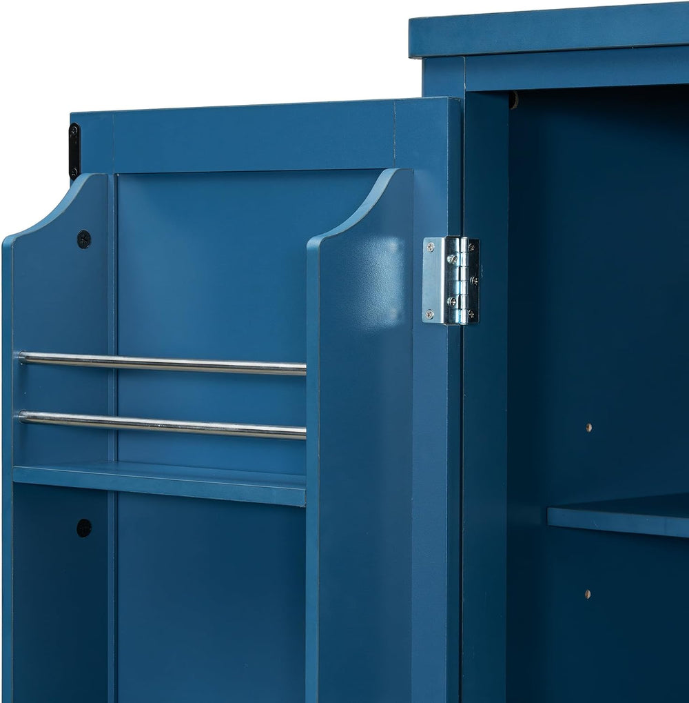 Merax 74.8'' Tall Kitchen Pantry Storage Cabinet with 6 Doors, 3 Draw...