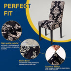Dining Room Chair Covers - Stretch Kitchen/Dining Room Set of 4, Removable Washable Slipcovers for Home, Hotel, Banquet