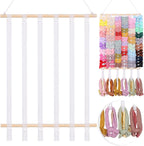 Hair Bow Holder Organizer for Girls Hair Bows,Hair Accessories Headband Organizer Bow Storage Hanger for Baby Girls Wall Hanging Decor for Toddler Girls (White B)