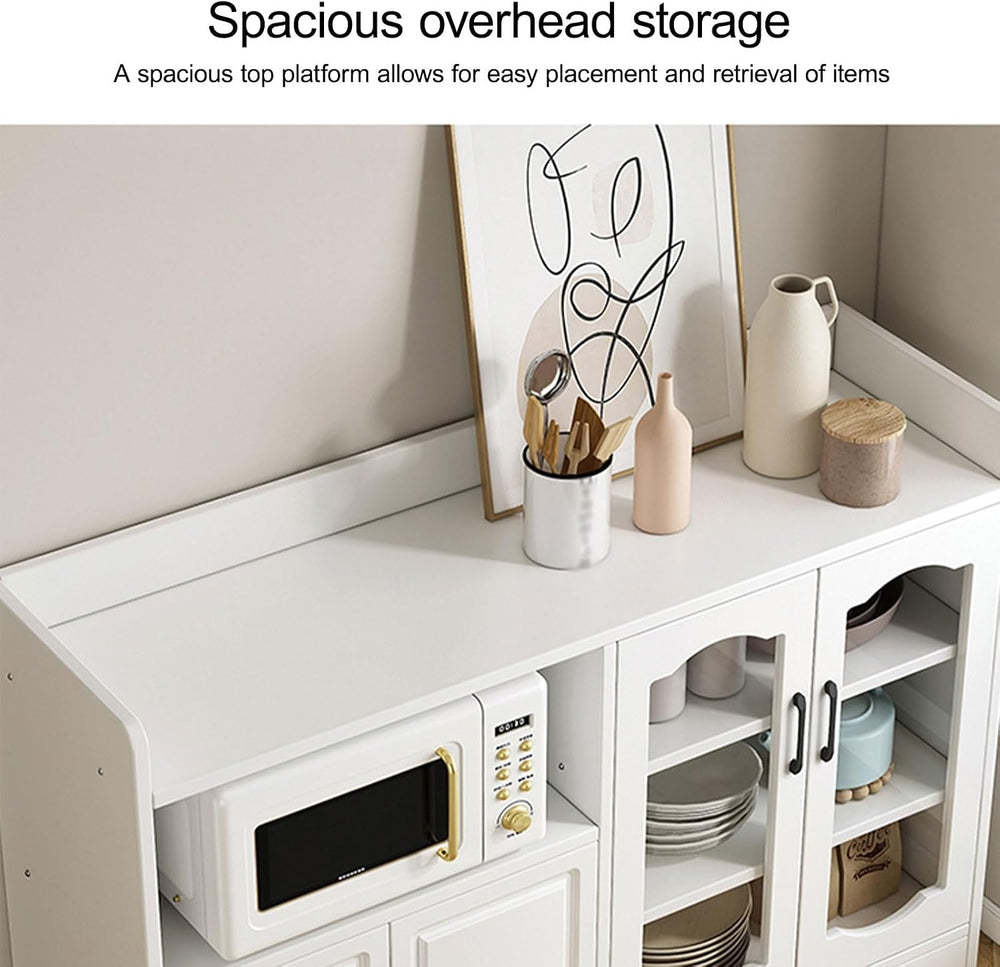 Pantry Storage Cabinet, with Adjustable Shelf, Sideboard with Buffet Cupboard...