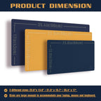 K KNODEL Desk Mat, Blotter, Dual-Sided Office Desk Pad, Waterproof Desk Mat for Desktop, Desk Blotters, PVC Leather Pad Protector (Dark Blue, 31.5" x 15.7")