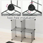 Stackable Safety Helmet Storage Boxes, Large Adjustable Hard Hat Placement Organizer Rack,with Wheels,for Construction Site/Garage/Workshop/Factory Helmet Display Shelf (Black, 32 Grids-4 * 8)