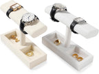 Oirlv Linen T-Bar Watch Display Stand Jewelry Display Props Jewelry Organizer Holder for Watch Bracelet Ring Earrings (Creamy-white,Linen)