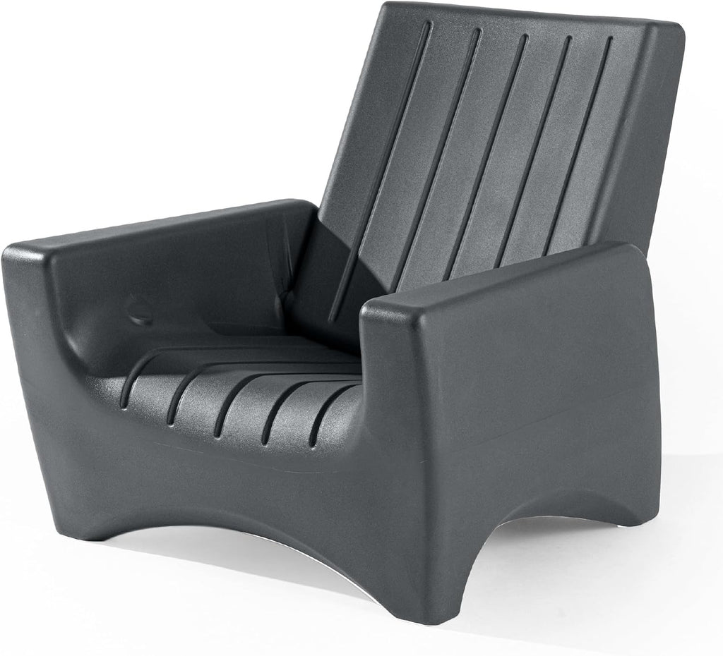 Step2 Switchback Adirondack Chair for Patio, Porch, Pool, Fire Pit, Deck, Durable Outdoor Seat with Back Support for Adults, Harbor Gray