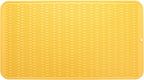 Silicone Dish Drying Mat for Multiple Usage,Easy clean,Eco-friendly,Heat-resistant Silicone Mat for Kitchen Counter or Sink,Refrigerator or Drawer Liner Yellow 4XL 32 inches x 18 inches