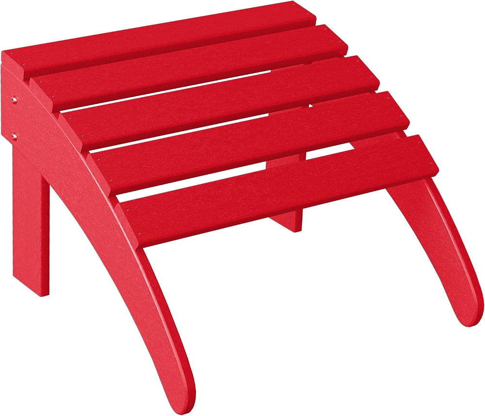 WestinTrends Outdoor Patio Adirondack Ottoman Foot Rest, All Weather Poly Lum...