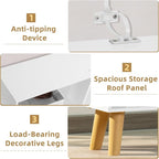 YAHARBO 10 Cube Large Bookshelf,3 Tier Bookcase with Legs,White Mid-Century Modern Bookshelves,Wide Free Standing Open Storage Organizer Shelf,Tall Wooden Book Case Furniture for Living Room,Office