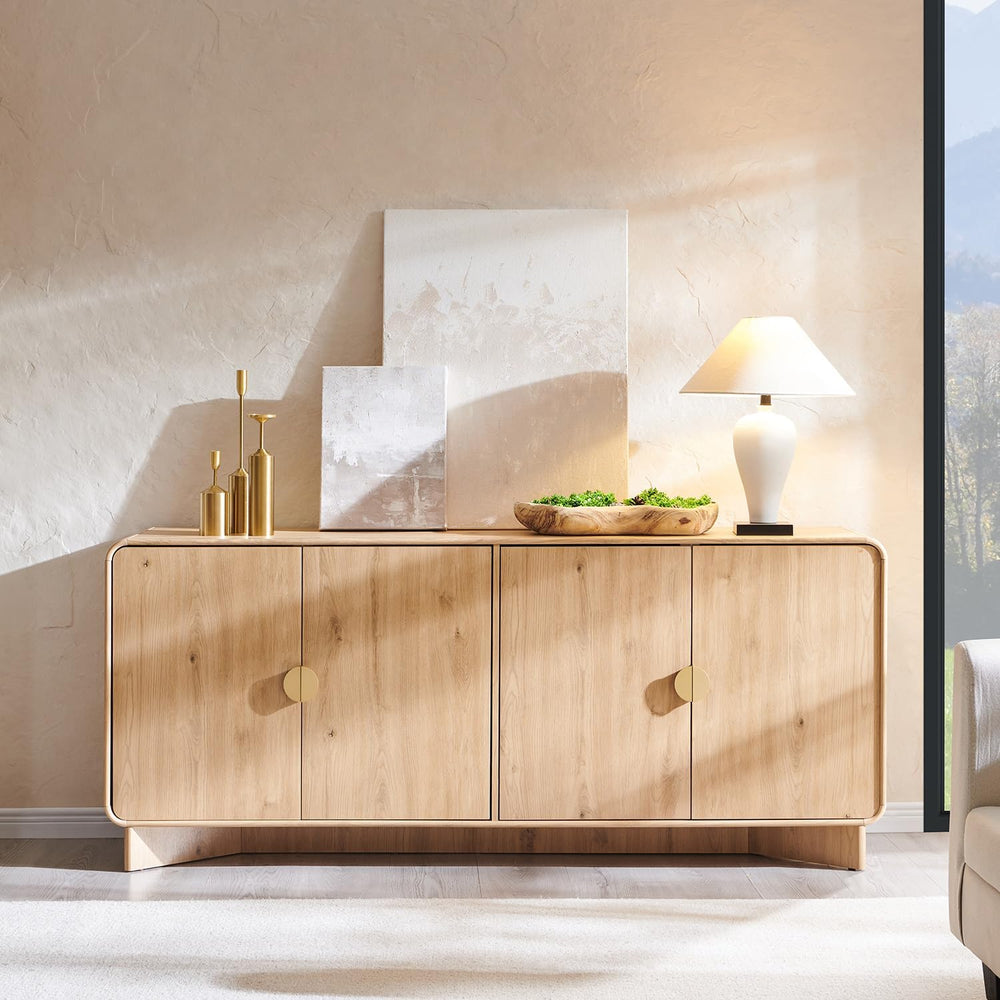 IFGET Modern Buffet Cabinet with Storage, 70" Large Sideboard Buffet Sto...