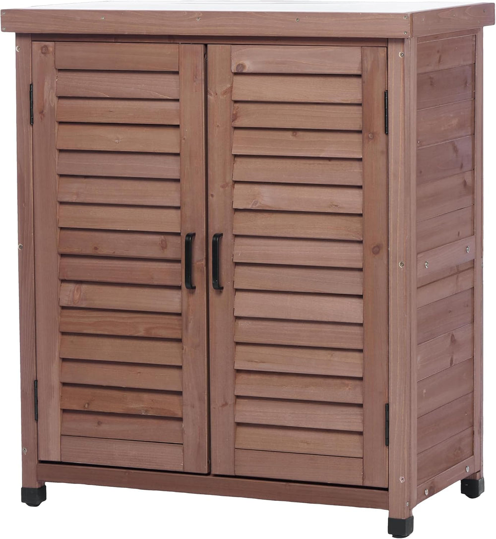 32" Solid Wood Modern Sideboard, Farmhouse Buffet with Rustic Design, St...