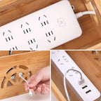 Extra Large Cable Management Box with Lid, Bamboo Cable Box for Cords, Power Strips or Surge Protectors, Hide Loose Wires Behind TVs, Home, Computers, Office Desks by HTB
