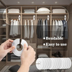 Sukh 30 Baby Closet Dividers Durable - Home Closet Organizer & Storage | White Plastic Rack Dividers, Large Hanger Labels, Hanging Clothes Size Dividers, for Boutique Settings & Nursery Essentials