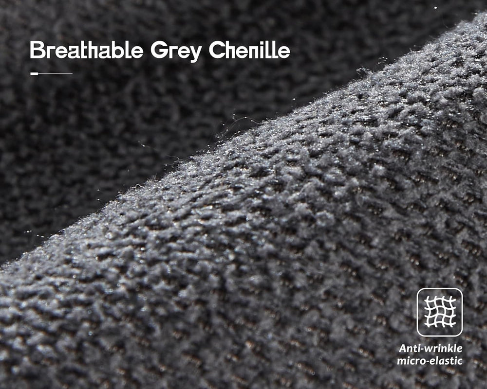 AMERLIFE Upholstered Storage Ottoman Footrest, Charcoal Grey | Storage Ottoma...