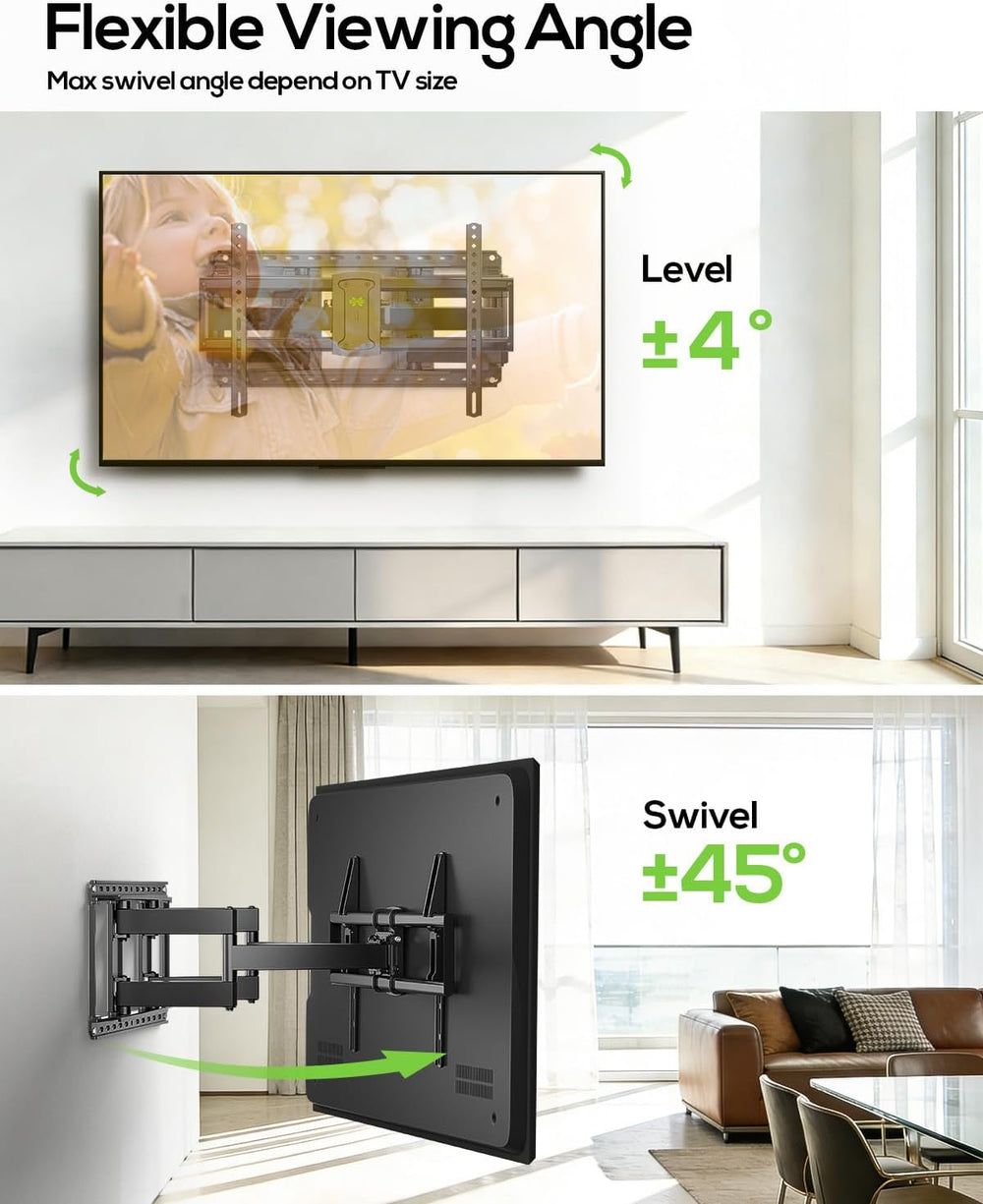 USX MOUNT Full Motion TV Wall Mount for Large TVs 42-97 Inch up to 150 lbs | ...
