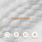 Bean Bag Chair for Adults, Giant Bean Bag Sofa with Soft Pillow, Comfy Faux Fur Fireside Beanbags with Handle for Living Room, Bedroom, Apartment, Bubble White