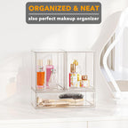 SpaceAid Bottle Storage Organizer Baby - Acrylic Bottles Station Organizer Container, Stackable Clear Drawers for Countertop, Vanity, Bathroom, Cabinet, Pantry Organization, 3 Pack, 2M1L, 10.9" H