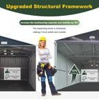 Outdoor Storage Shed 20x13 FT, Sheds & Outdoor Storage Clearance - Metal Garage Shed for Car, Truck, Bike, Garbage Can, Lawnmower - Backyard Tool House Building with 2 Doors and 4 Vents