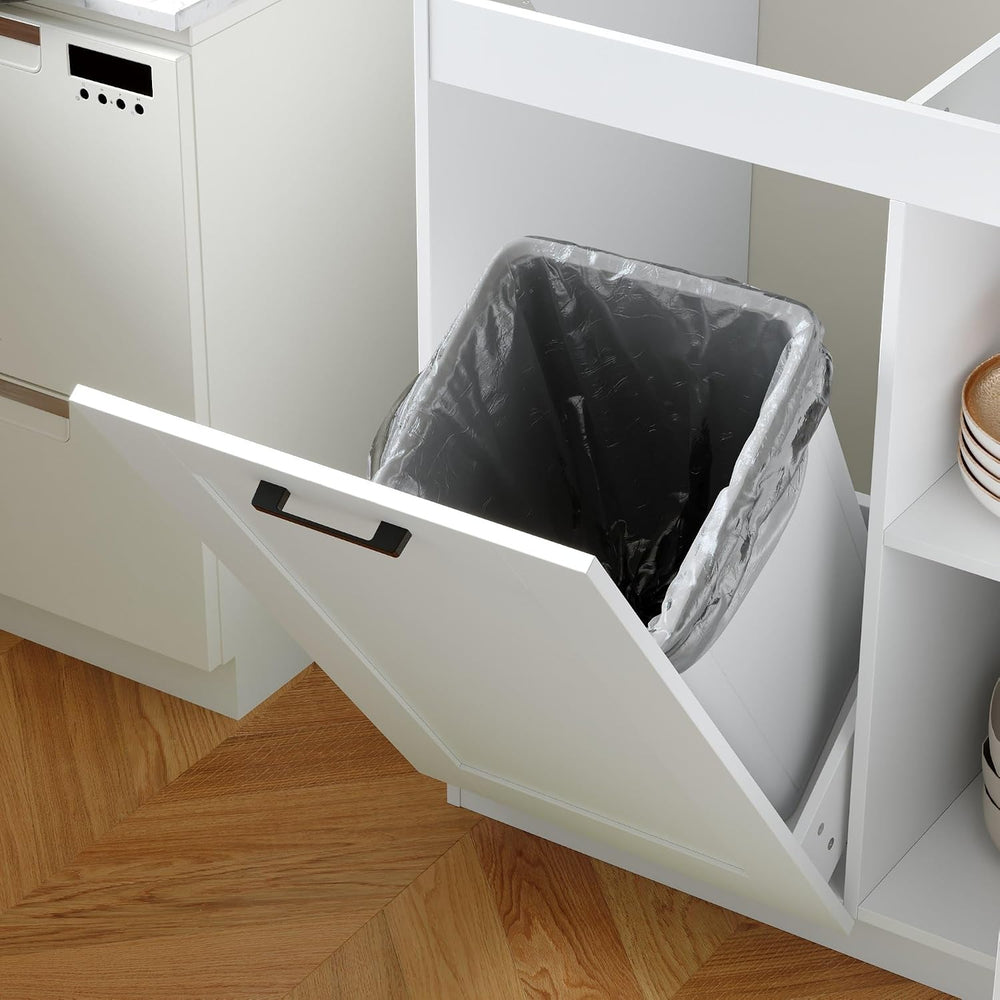 Timechee White Modern Kitchen Pantry Storage Cabinet with Wall Cupboard Set, ...