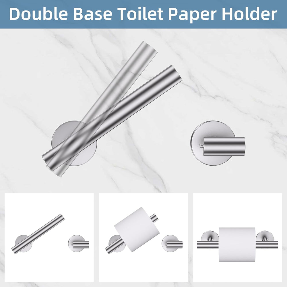 Brushed Nickel Towel Bar Bathroom Hardware Accessories Set, 10 Pieces Upgrade...