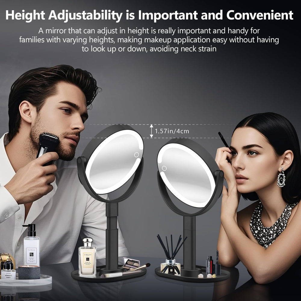 MIYADIVA Makeup Mirror with Lights, 30X Magnifying Mirror with Light and Touc...