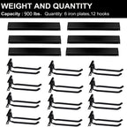 Wallmaster Garage Storage Organization Wall Mount, Garden Tool Rack Organizer Heavy Duty Folding Chair Hangers with 12 Adjustable Hooks 96inch Tracks Max Load 900lb