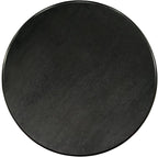 East West Furniture AMSI3-ABK-48 3 Piece Modern Dining Table Set Contains a Round Kitchen Table with Pedestal and 2 Coffee Linen Fabric Parsons Dining Chairs, 36x36 Inch, Wirebrushed Black