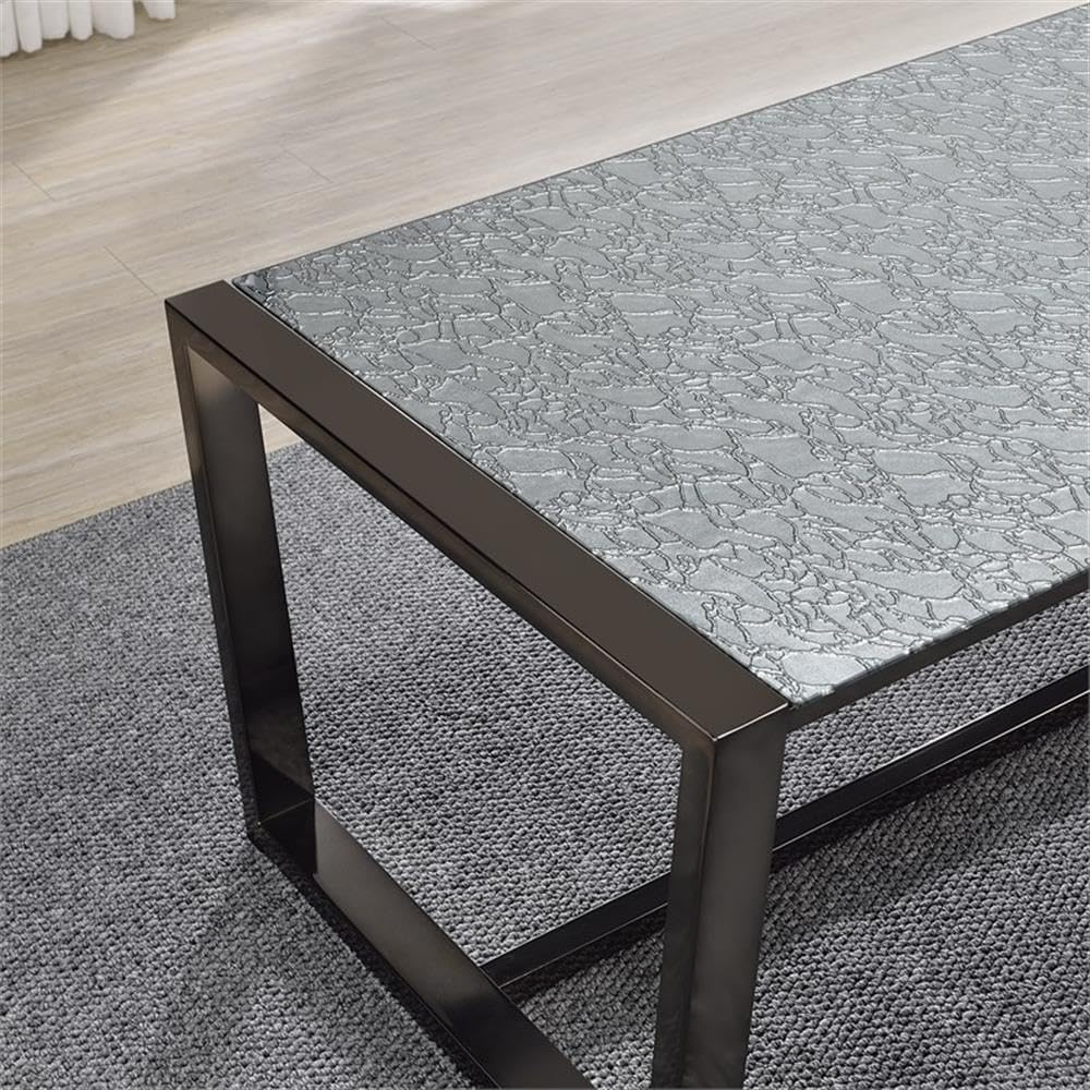 Pemberly Row Contemporary 3-Piece Coffee & End Table Set, Black Nickel Fi...