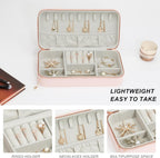 Travel Jewelry Case Small Jewelry Organizer, Portable Jewelry Case Small Travel Jewelry Box for Women, Christmas Gift for Women Girls, Pink C