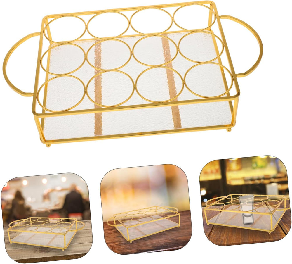 Cabilock Iron Beverage Rack for Countertop Bar Stylish Ktv Drink Organizer fo...