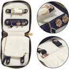 Travel Jewelry Organizer Case - for Tangle-Free Necklaces, Earrings, Rings, Bracelets Storage, Travel Essentials, Fashion Portable Jewelry Travel bags for Women - Small Black