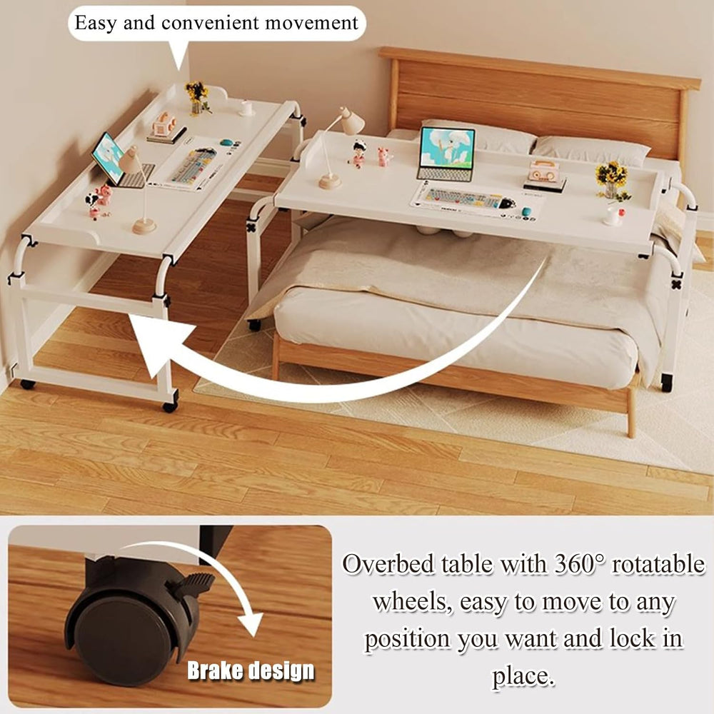 Adjustable Overbed Table - Height Length Adjustable Medical Overbed Table,Que...