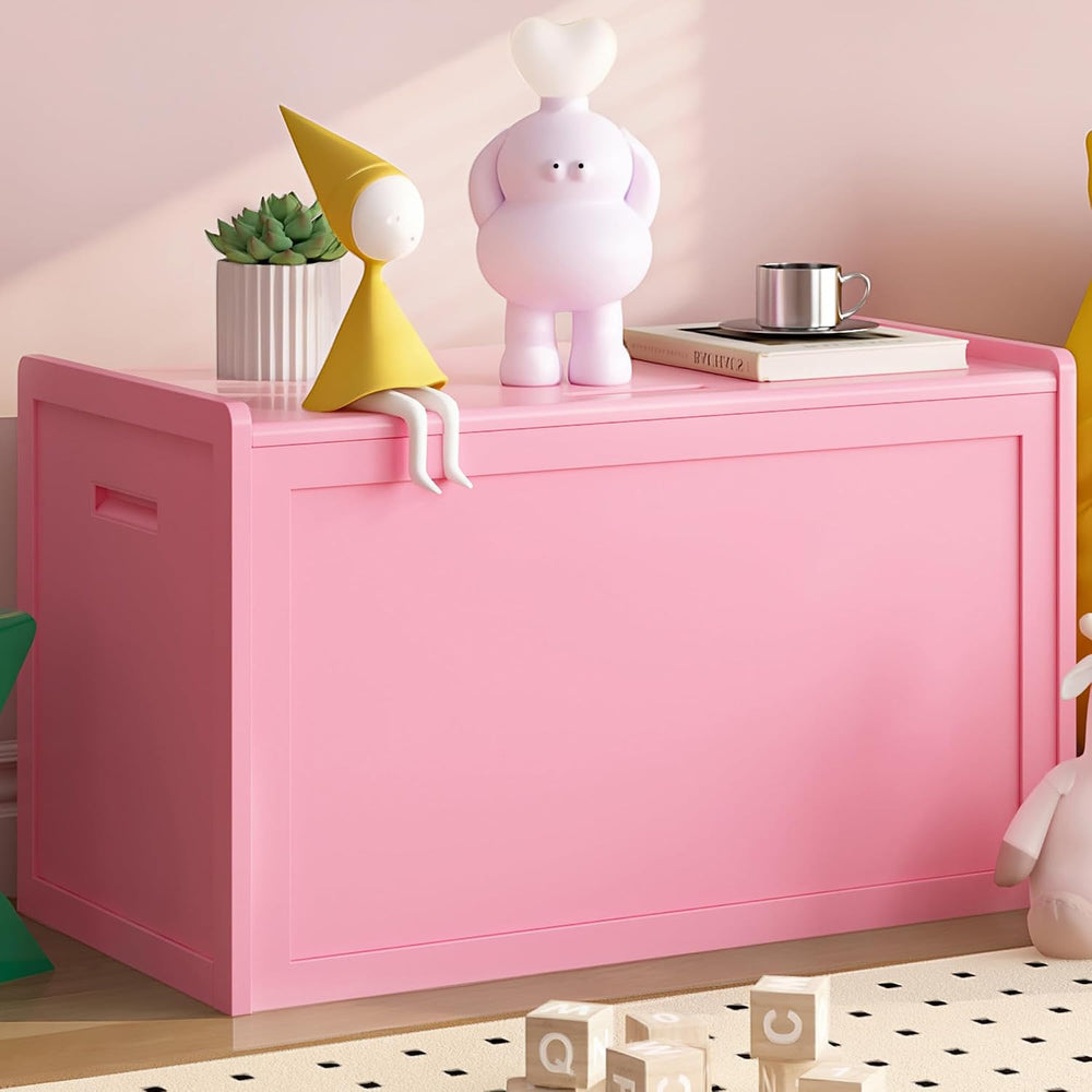 Storage Chest, Entryway Storage Bench with 2 Safety Hinges, Storage Trunk wit...