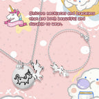 Jewelry Box for Girls 8.9 x 4.92 x 10.98 inch Large 5 Layer Music Box with Spinning Ballerina with Unicorn Necklace & Bracelet Set Jewelry Organizer for Kids Birthday Christmas Gift Pink