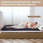 Twin Size Futon Mattress -4in Extra Thick Foldable Japanese Floor Mattress - Super Soft Fuzzy Sleeping Pad for Adults - Tatami Mat Suitable for Camping & Guest & RV Mattress- Diamond Black
