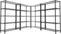 Storage Shelves Heavy Duty, 4 PCS 36" L x 14" W x 72" H Garage Wire Shelving Unit Loads 1750LBS, 5-Tier Adjustable Metal Industrial Utility Shelf Rack for Kitchen, Laundry Room, Warehouse, Basement