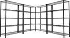 Storage Shelves Heavy Duty, 4 PCS 36" L x 14" W x 72" H Garage Wire Shelving Unit Loads 1750LBS, 5-Tier Adjustable Metal Industrial Utility Shelf Rack for Kitchen, Laundry Room, Warehouse, Basement