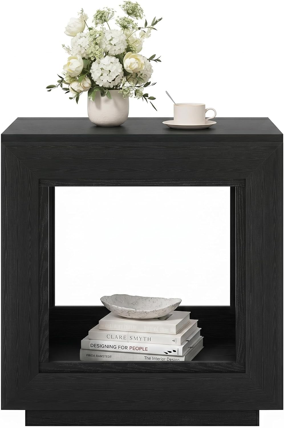 LITTLE TREE End Table with Storage, Wooden Square Side Table, Industrial Sofa...