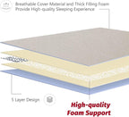 MAXYOYO Japanese Floor Mattress Futon Mattress, 4" Thicken Tatami Mat Sleeping Pad Foldable Roll Up Mat Boys Girls Dormitory Pad Kids Floor Lounger Pillow Bed, Charcoal Grey, Queen Size