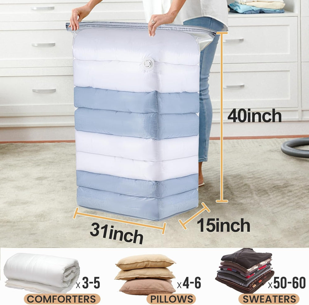 TAILI 10 Pack Vacuum Storage Bags, Space Saver Bags, Jumbo Cube 31x40x15 Inch...
