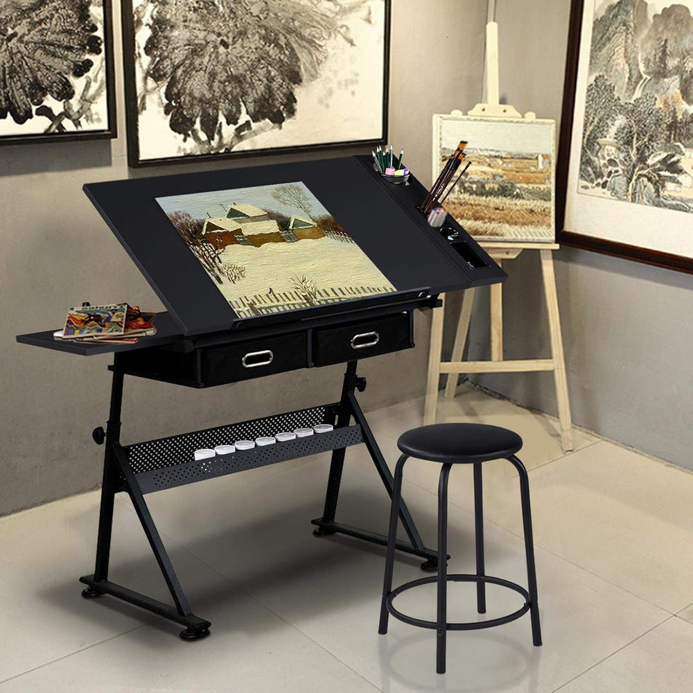 Topeakmart Drafting Table for Artists, Height Adjustable Drawing Draft Desk, ...