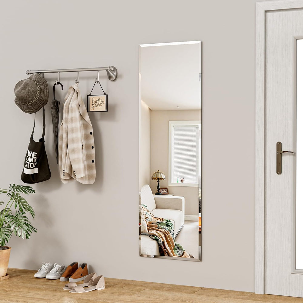 51"x16" Frameless Full Length Wall Mirrors,Rectangular Mirror Full ...