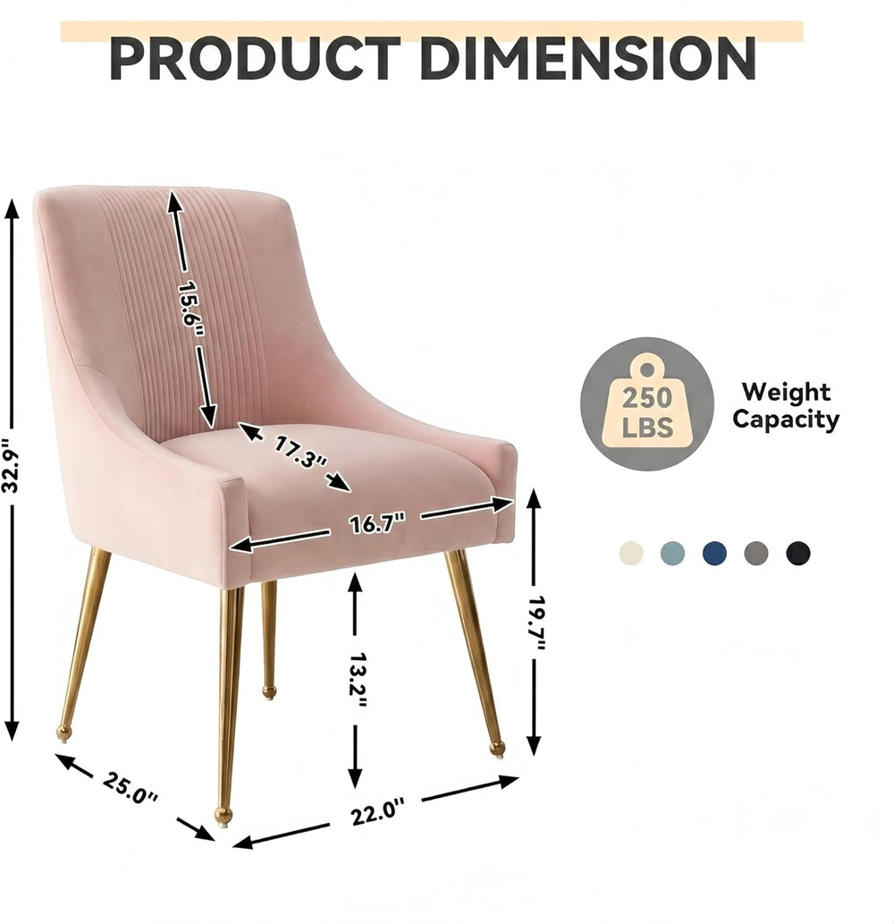 Dining Chairs,Modern Living Room Chairs, Velvet Upholstered Dining Room Chair...