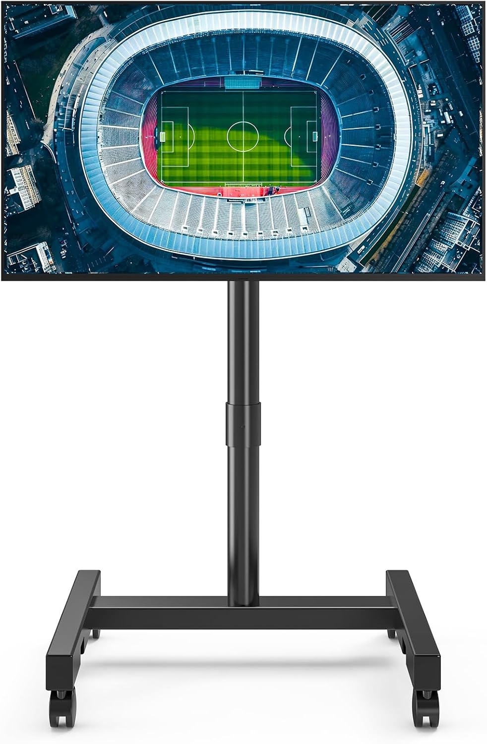 Mobile Rolling TV Stand on Wheels for 13-50 inch Screens, Black | Portable TV...