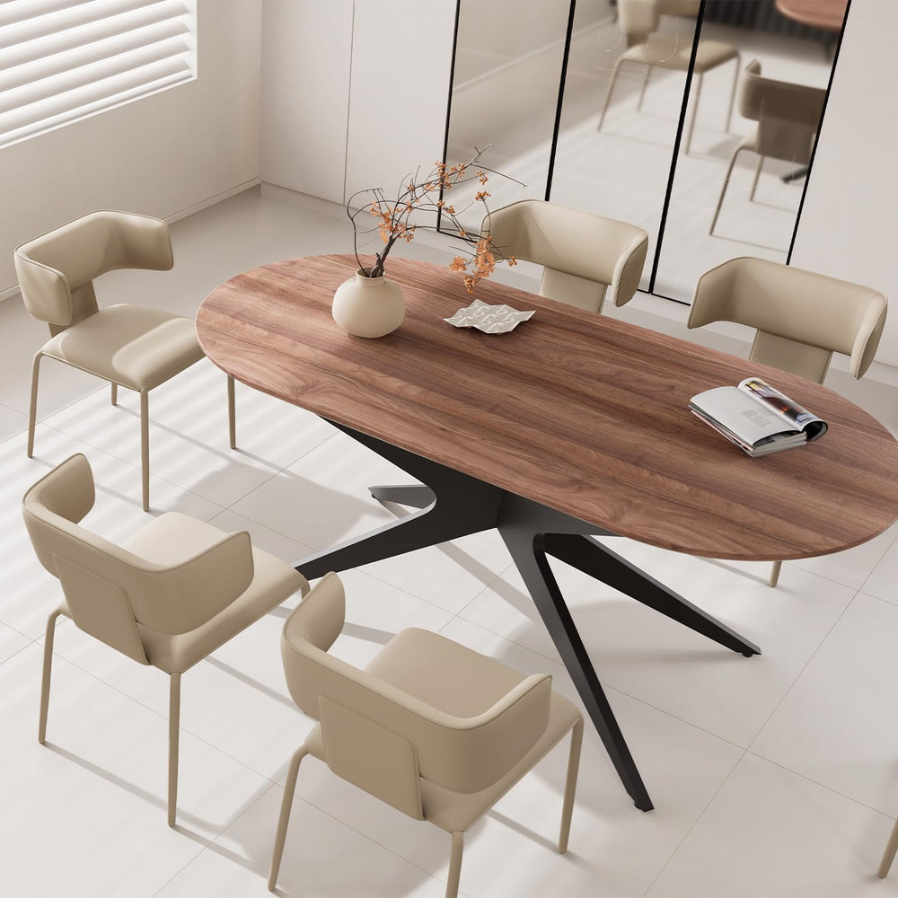 YOUNIKE Upholstered Dining Chair Single Premium Faux Leather Kitchen Dining R...