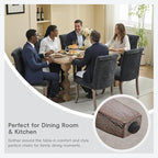 Upholstered Tufted Chenille Dining Side Chairs, Armless Nailhead Trim Chairs with Solid Wood Legs, Modern Farmhouse Chairs for Dining Room, Kitchen & Living Room (Set of 4, Charcoal Gray)