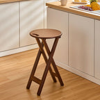 Bar Stools for Kitchen Island 17/23.6 Inch Seat Height Counter Stools Wood Foldable Breakfast Bar Stools Space Saving Built-In Handle for Easy Carrying For Kitchen Bar Cafe Dining Room(Large)